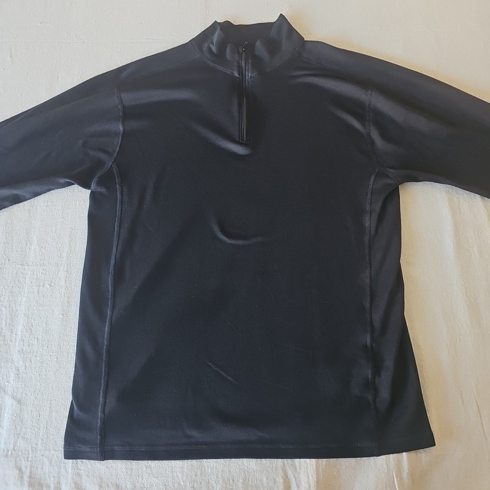 Marmot Quarter Zip Pullover Long Sleeve Shirt Womens Large Black Mesh Base Layer